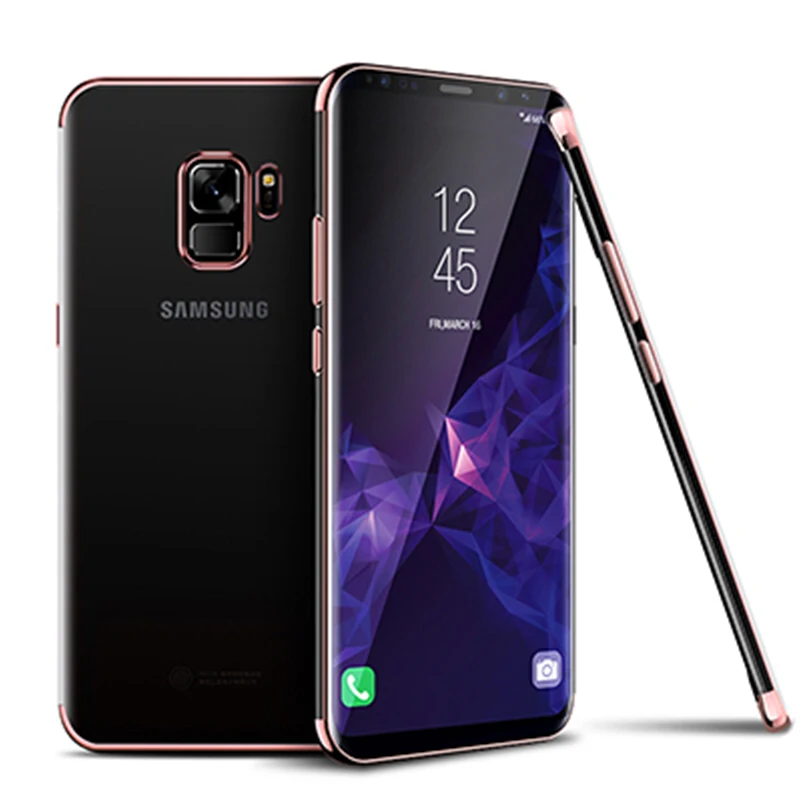 Чехол с покрытием 3 в 1 для samsung S9 чехол для samsung Galaxy S8 Plus S10 Lite мягкий чехол из ТПУ для samsung S6 S7 Edge S5 Note 5 8 9 - Цвет: Rose Gold