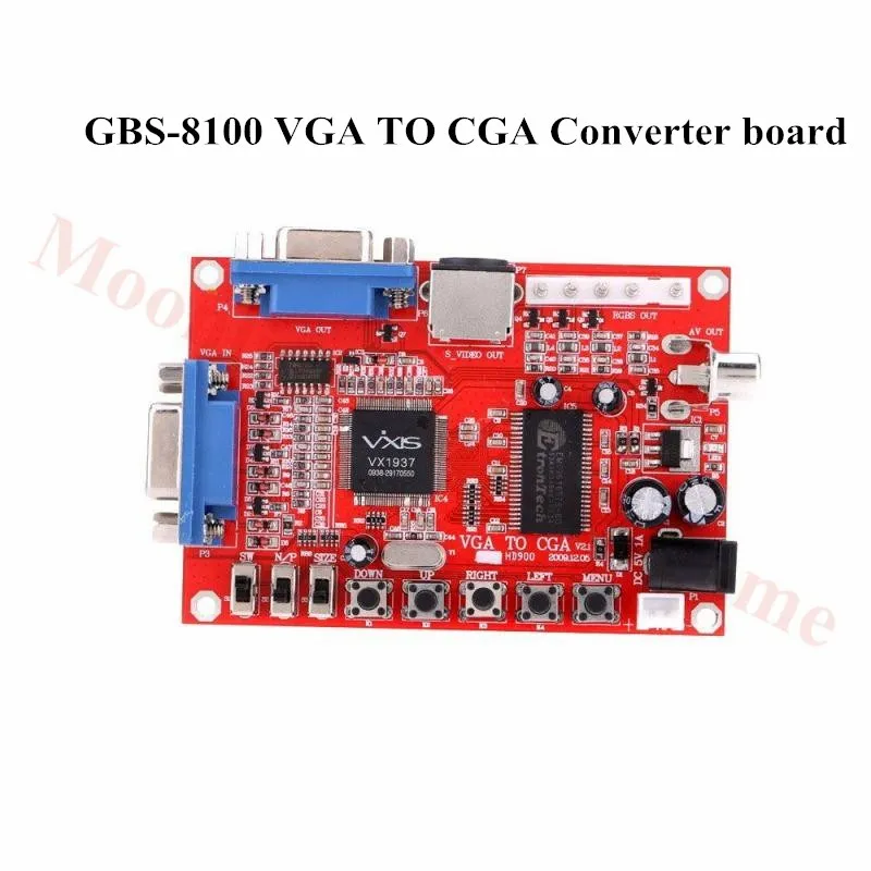 

Free shipping GBS-8100 VGA TO CGA 5 PIN RGBS/CVBS/S-VIDEO/AV video converter board CRT monitor converter board for game machine