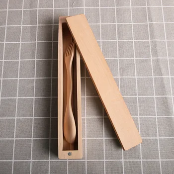 

5 Boxes/lot Travel Tableware Japanese Chopsticks Case Spoon Fork In One Portable Cutlery Set Storage Container Box