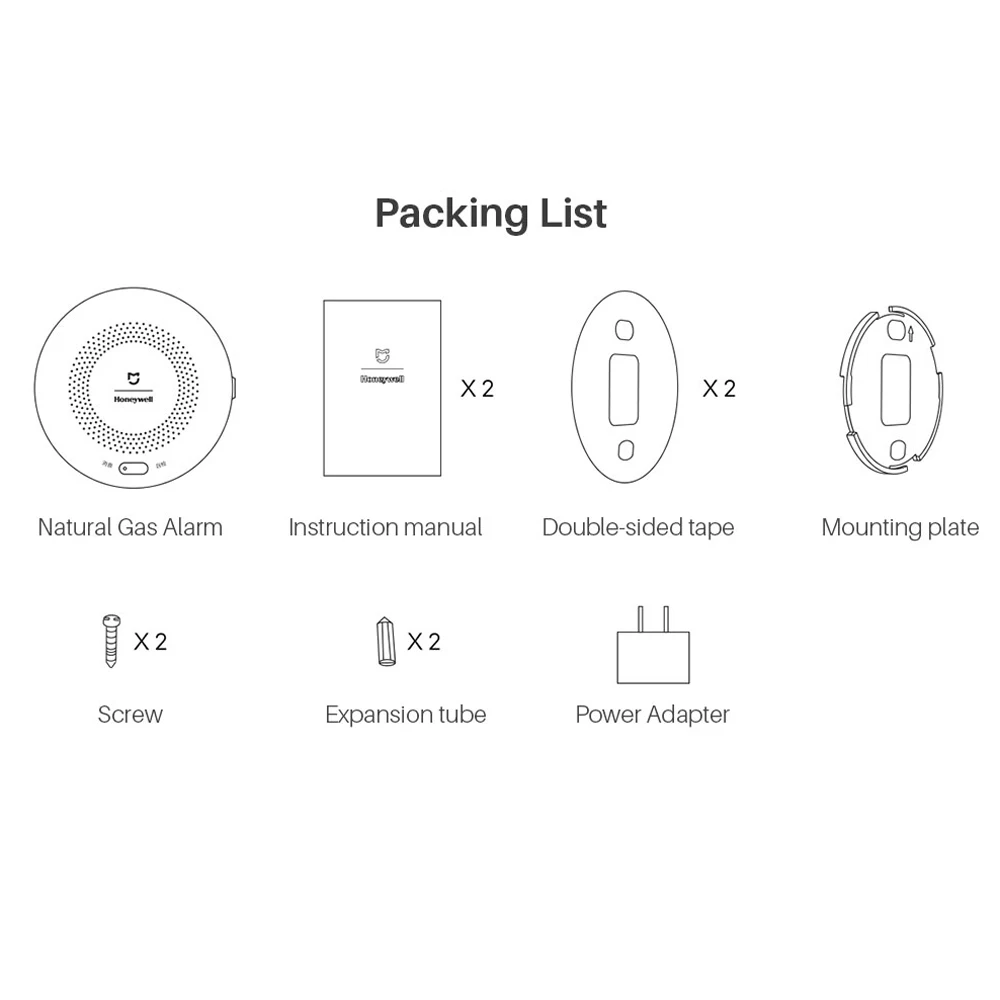Детектор дыма Honeywell Xiaomi газовый датчик контроль огня защита потолка и стены