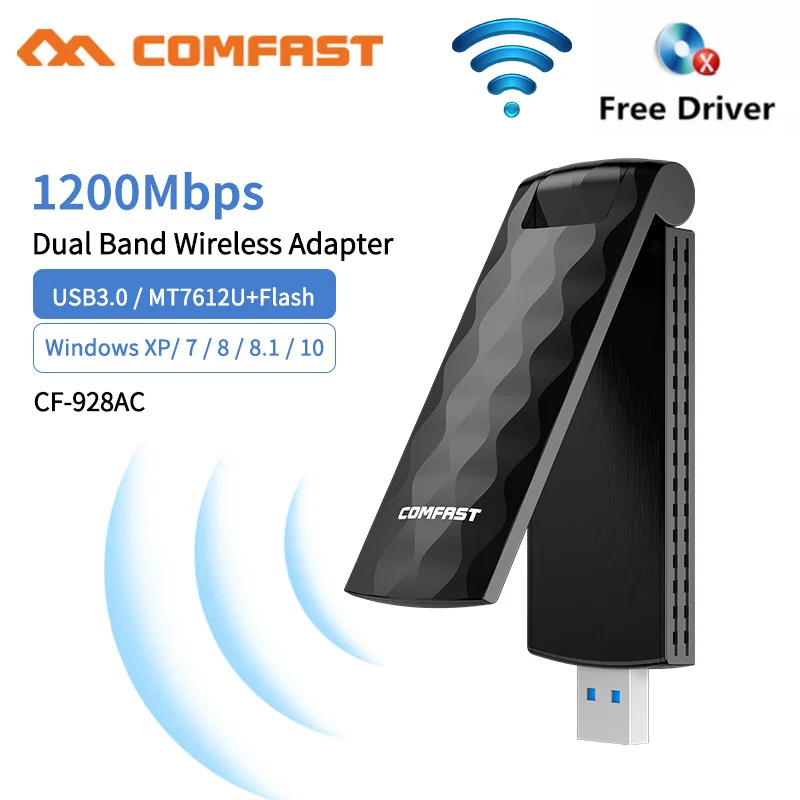 Adaptador WiFi de 5Ghz, antena Ethernet USB 3,0 de largo alcance, Dongle para  PC, portátil, tarjeta de red, receptor Wi-Fi de 1300M - AliExpress