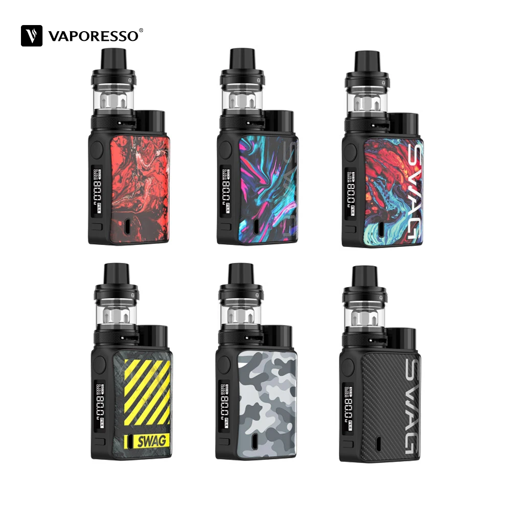 Vaporesso-cigarrillo electrónico Swag II Original, vaporizador con 80W TC Box Mod, 3,5 ml, NRG, tanque de polietileno, cabezal de bobina de malla GT4, VS Swag
