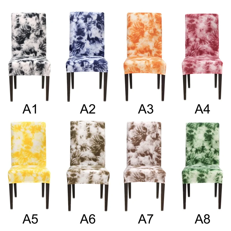 

Graffiti Printing washable Chair Cover Big Elastic Slipcover Modern Kitchen Seat Case Stretch Chair Cover For Banquet Party