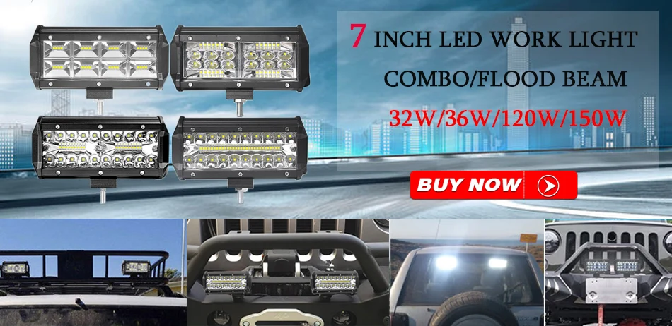 2шт 4 дюйма внедорожный светодиодный светильник 18 Вт 24 Вт 42 Вт 48 Вт 60 Вт точечный комбинированный Точечный светильник для Jeep SUV ATV UAZ 4WD 4x4 седельный тягач