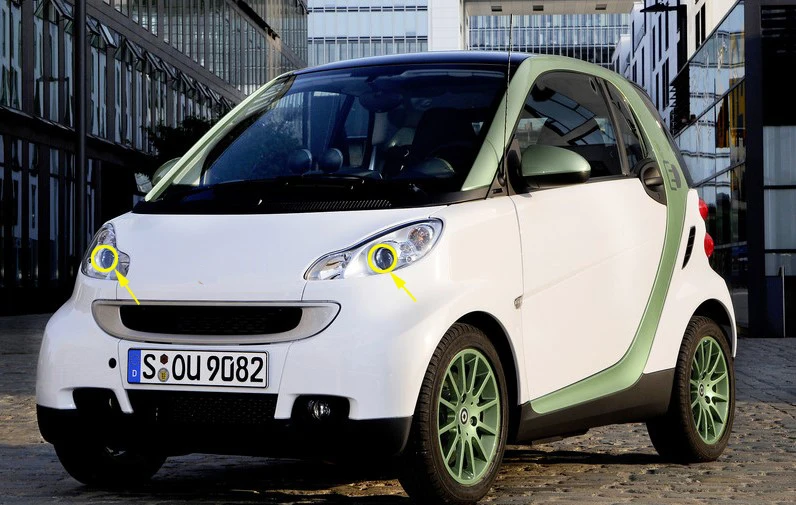 Для Smart Fortwo W451 Mk2 2008- супер яркий белый цвет 3528 SMD комплект светодиодов «глаза ангела» дневной ходовой светильник DRL