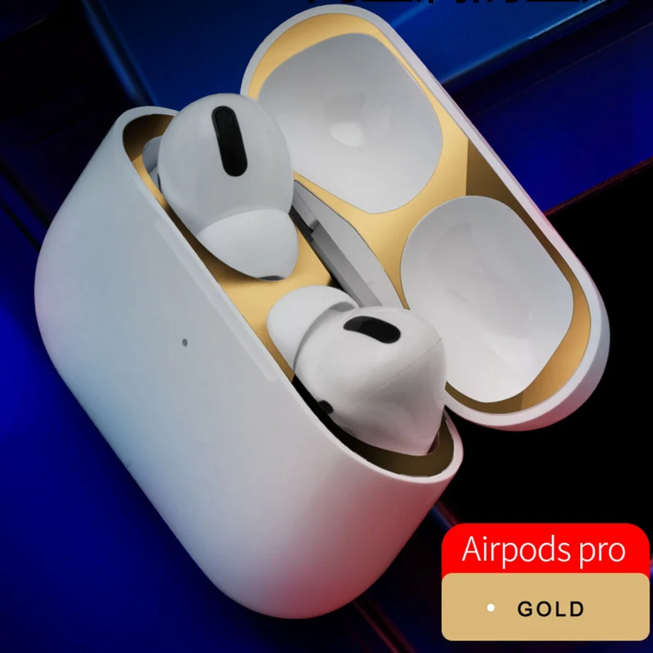 Металлическая крышка для Airpods Pro защита от пыли наклейка для Apple Air Pods 3 Чехол Защита от пыли Защитная наклейка защита кожи Аксессуары