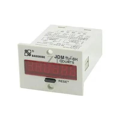 

JDM11-6H DC 24V Resettable 6 Digits LED Display Electric Digital Counter