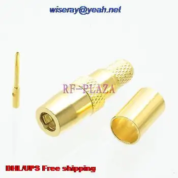

DHL/EMS 100pcs Connector SMB female jack crimp RG58 RG142 LMR195 RG400 cable Straight -A3