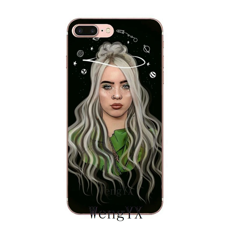 Billie eilish Радуга blohsh океана глаз для LG G5 G6 G7 Q6 Q7 Q8 Q9 V20 V30 X Мощность 2 3 K4 K8 K10 OnePlus; размер для детей 3-5 лет 6 Т-образной крышкой чехол - Цвет: Ocean-Eyes-C-01