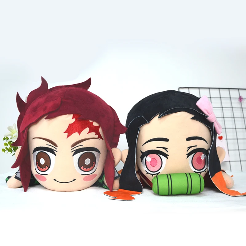 Аниме Demon Slayer: Kimetsu no Yaiba Kamado Tanjirou Nezuko Косплей Кукла Плюшевая плюшевая подушка игрушка Рождественский подарок