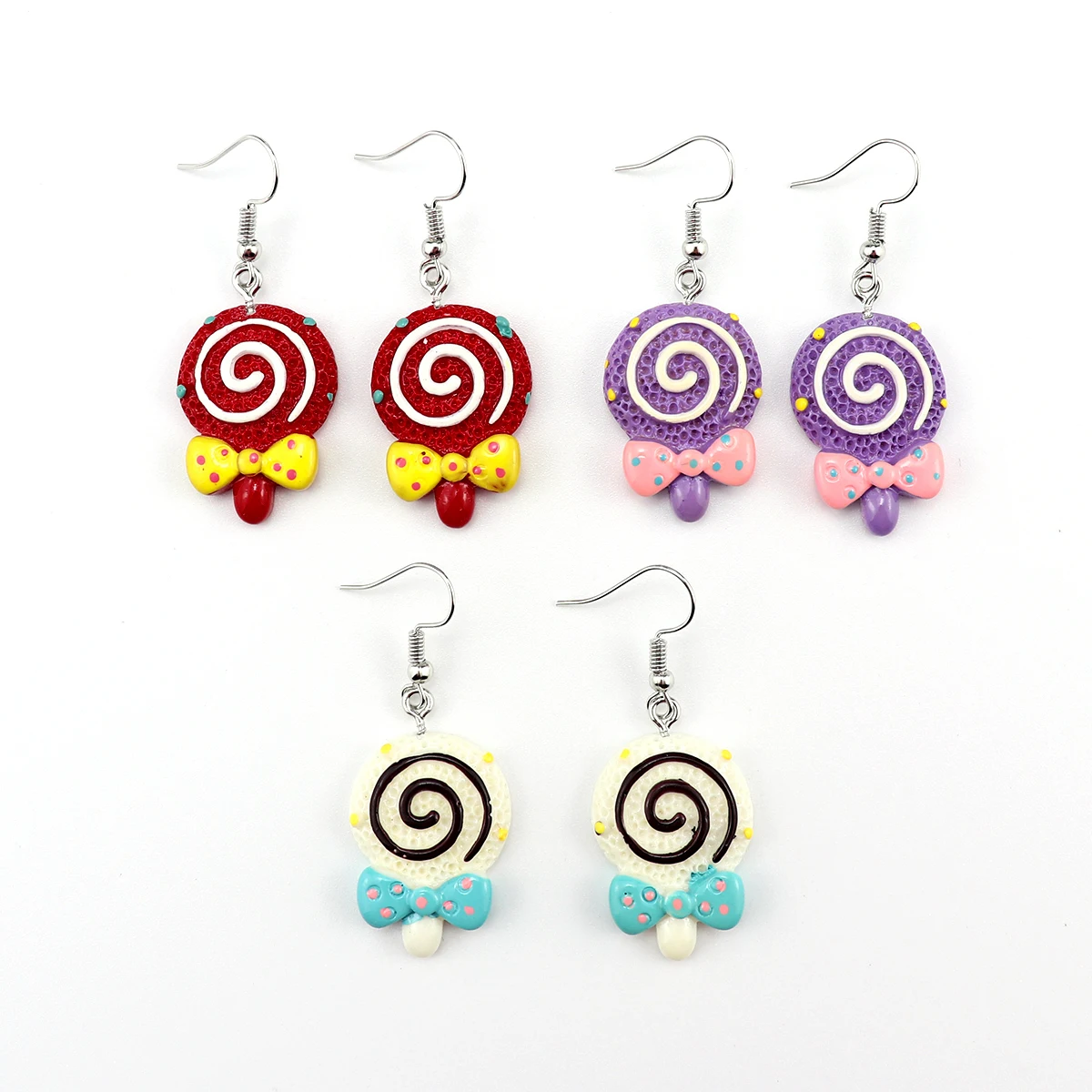 Earrings For Women Resin Candy Lollipop Drop Earrings Children Jewelry Custom Made Handmade Cute