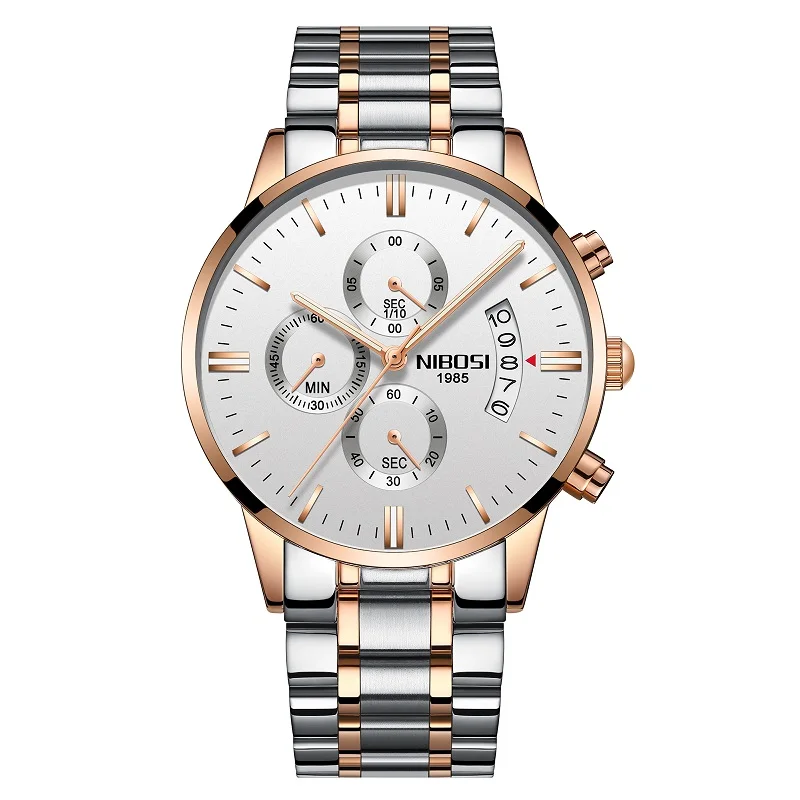 NIBOSI Relogio Masculino Luxury Men Watches Top Brand Men's Quartz Clock Waterproof Sports Chronograph Wristwatches Montre Homme 