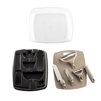 

New 1 Set 8 Pieces Kitchen Tools Chopping Board Block Knife Peeler Fruit Knife Cutting Board Cover Kitchen Accessories Tool