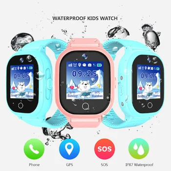 

TD06S GPS Phone Positioning Fashion Children Watch Waterproof IP67 1.3 Inch Color Touch Screen SOS Baby Smart Watch Boys Girls