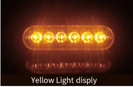 Цвет: желтый 2/4 pcs 6 LED Flash Strobe Emergency Warning Light For Car Auto Truck SUV Motorcycle Side Strobe Warning Flashing Light 12V-24V - Цвет: Цвет: желтый