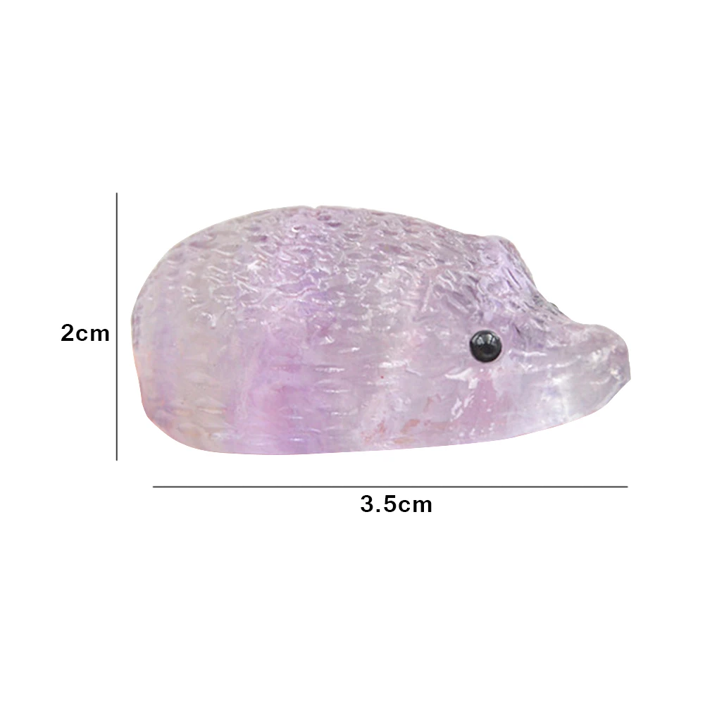 Office Hedgehog Stone Portable Kids Healing Decor Home Mini Rainbow Fluorite Carved Ornament Delicate Props Reiki Crafts Room