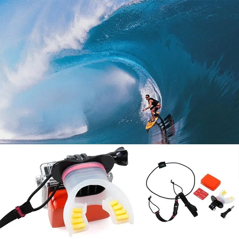 Серфинг Дайвинг укус мундштук рот крепление плавающий для камеры GoPro