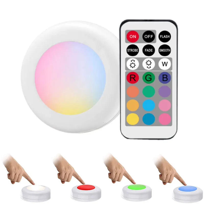 RGB 12 цветов Светодиодная подсветка под шкаф с регулируемой яркостью сенсорный датчик светодиодный настенный светильник пульт дистанционного управления для кухни Лестницы прихожей светильник ing