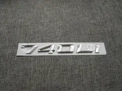 Хромированная Блестящая серебряная АБС-наклейка с буквами и цифрами для автомобиля, эмблема на багажник, наклейка на букву для BMW 7 серии 740Li