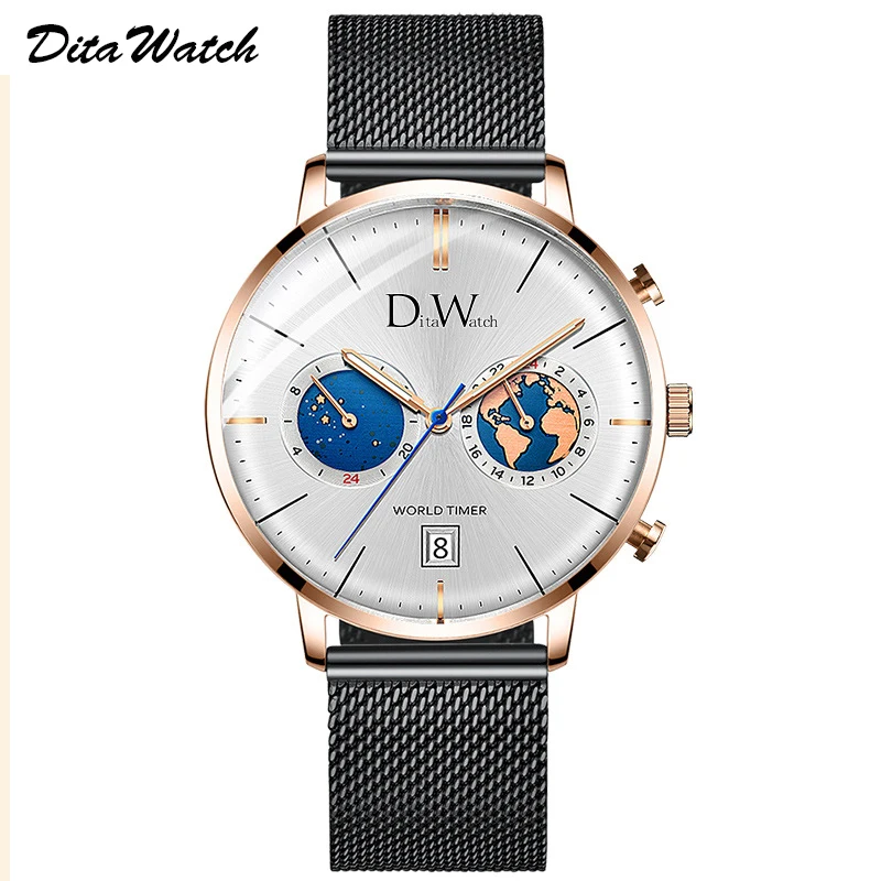 

Mens Watches Personalized Watch Men Luxury Quartz Man Multiple Time Zone Wrist Watch Men Fashion Relogio Masculino New 2019 DITA