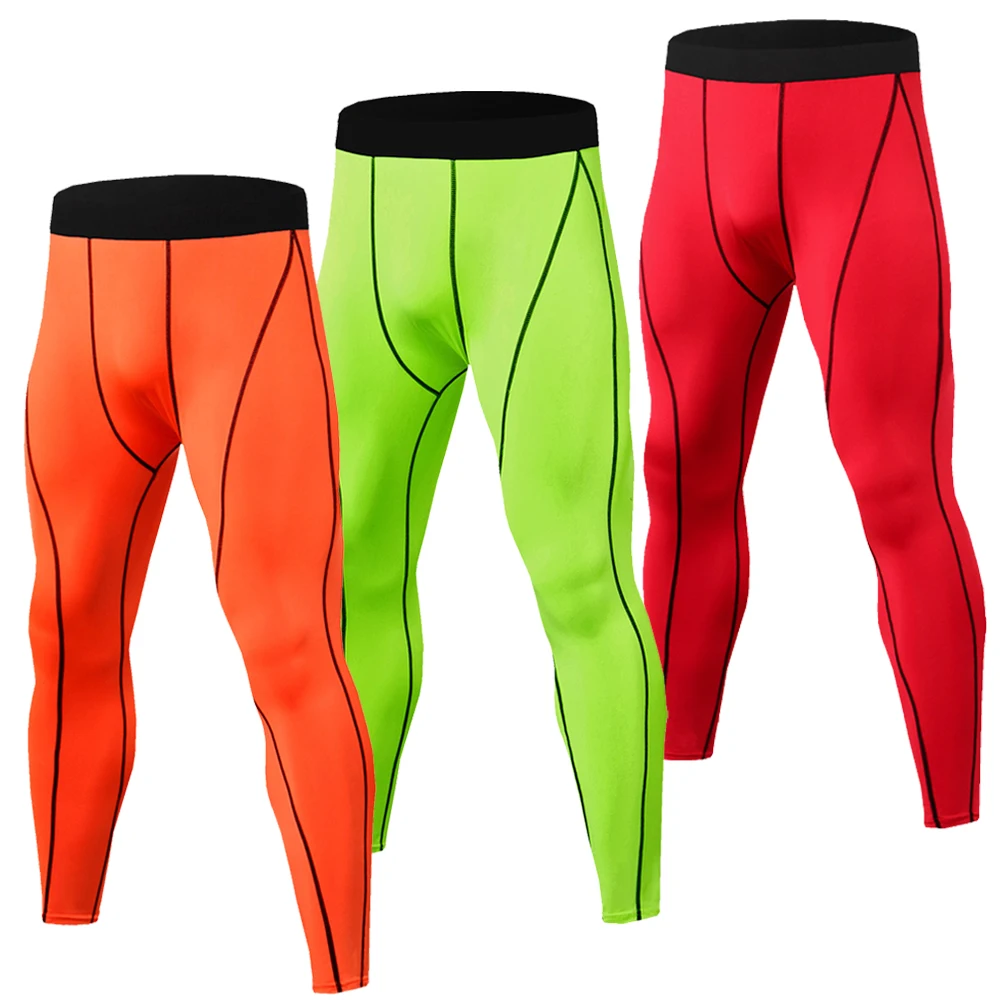 Mens Gym Leggings Compression Pants 