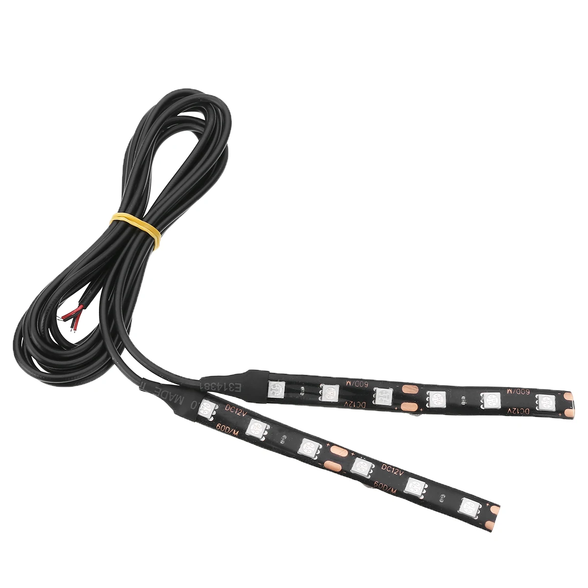 2PCS/SET Amber 6 LED Motorcycle Turn Signal Strip Light for 12V Motorbike Indicator License Plate Blinkers Light Strips Bar
