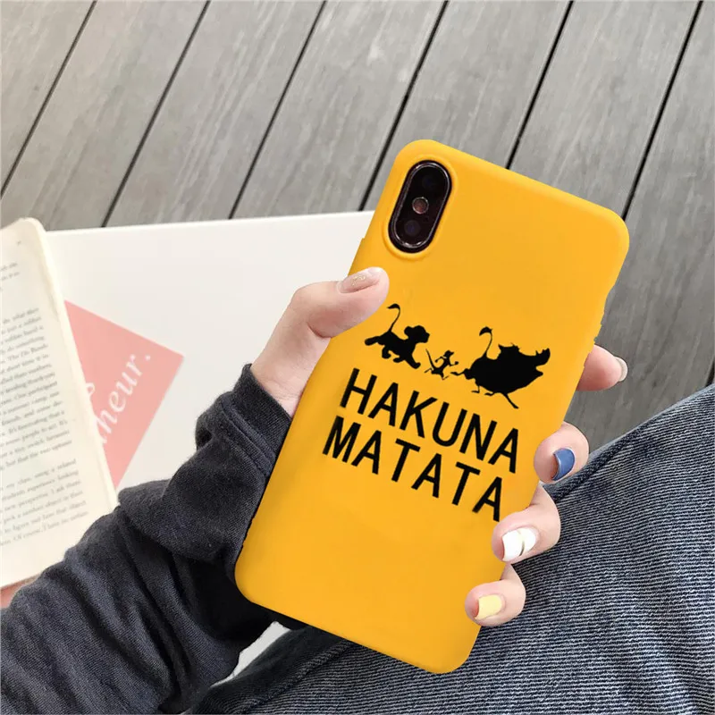 GYKZ Cool Lion King Pumba чехол для iPhone XS MAX X XR 11 Pro 7 8 6 6s Plus Hakuna матовый Мягкий силиконовый чехол для телефона Fundas - Цвет: Style 5