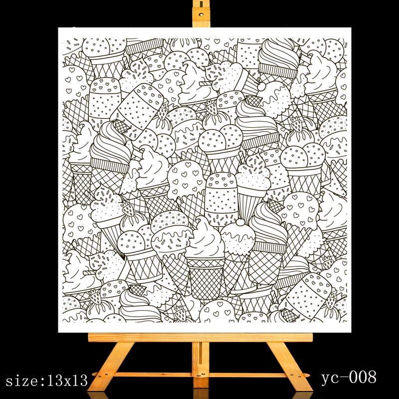 

ZhuoAng ice cream Clear Stamps/Card Making Holiday decorations For scrapbooking Transparent stamps 13*13cm