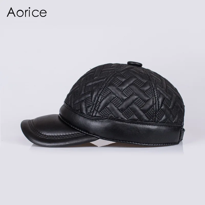 Aorice, бейсболка из натуральной кожи, шапка, фирменная новинка, Мужская бейсболка из натуральной кожи, для взрослых, регулируемые шапки/кепки, 3 цвета, HL122