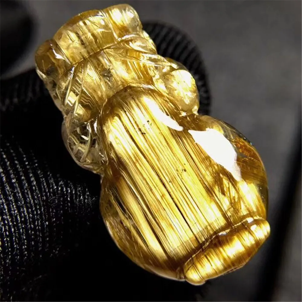 Gold Rutilated Pendant (1)