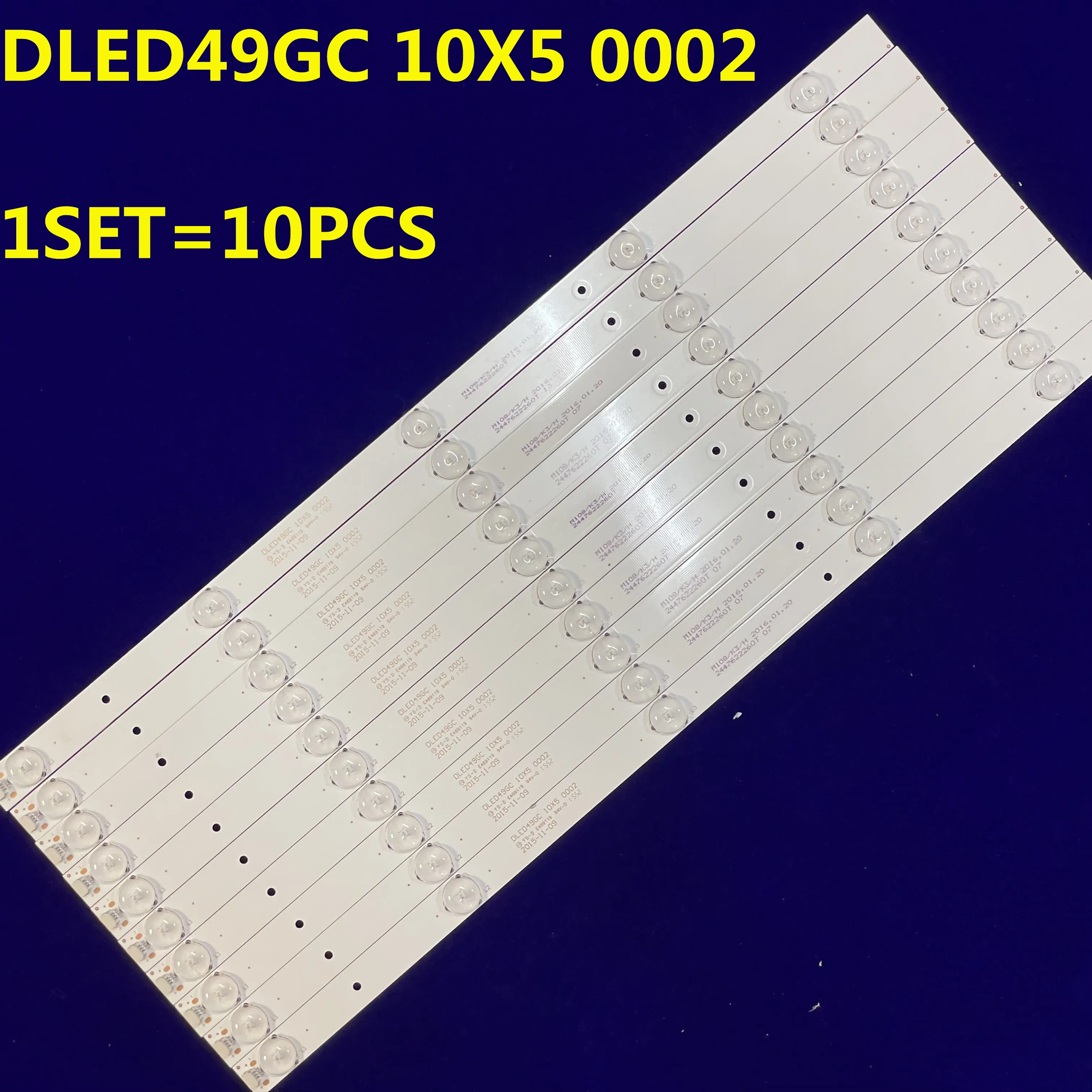 

10 шт., Светодиодная лента для подсветки AOC LE49U7860 LD49V12S DLED49GC 10X5 0002 49PUF6261/T3 49PFF5081/T3 49HUA6361/T3 49PUF6201