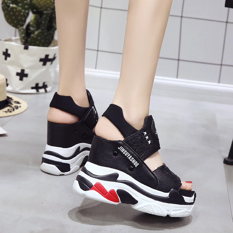 Сандалии женские на платформе Повседневная Удобная Обувь танкетке толстая