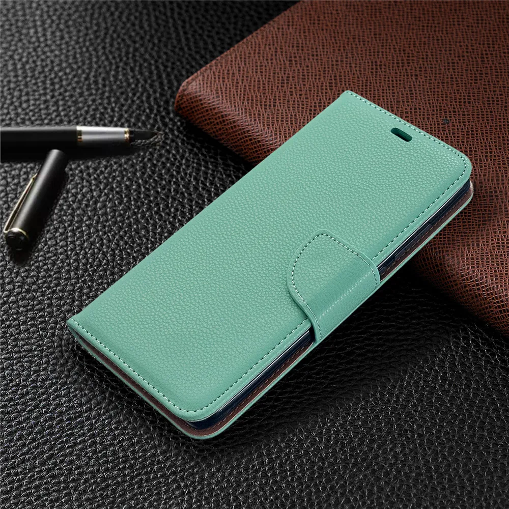 Xiomi Red mi Note 8t Роскошный кожаный чехол-книжка для Xiaomi mi Note 10 Cc9 Pro 9t Red mi K20 8a 7a 6a Note 8 7 Pro Чехол-бумажник для карт - Цвет: Green BinFen LZW