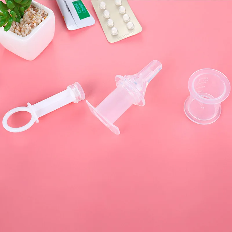 Baby smart medicine Feeder kids dispenser Needle Squeeze Medicine Dropper Dispenser Pacifier Feeding Utensils with Measuring cup