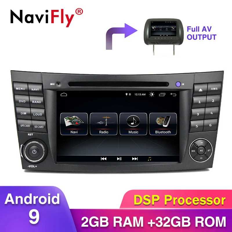 Best Android9 HD screen DSP car multimedia player for MERCEDES BENZ E class W211 G Class W463 CLS W219 with GPS Radio cassette DVD CD