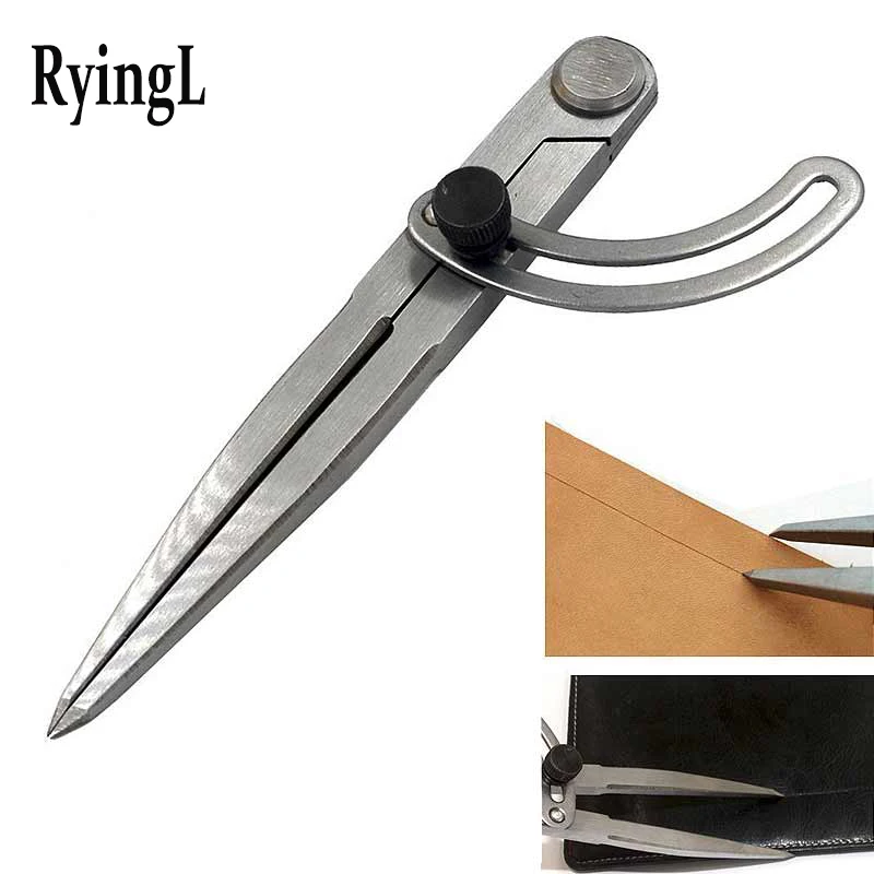 

Spacing Compass Adjustable Leather Craft Rotating Tool Scriber DIY Edge Creaser Stitch Sewing Leather Metal Craft Marking Tools