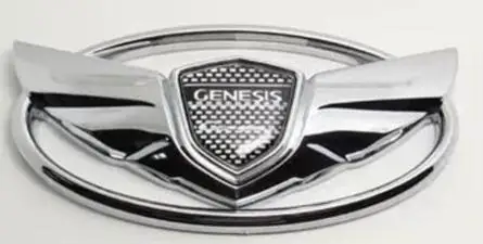 2 шт. автомобили 3D Автомобильные стильные аксессуары хромированный значок наклейка на заднюю панель для Hyundai Genesis Coupe крыло автомобиля стикер - Цвет: 2PCS SILVER