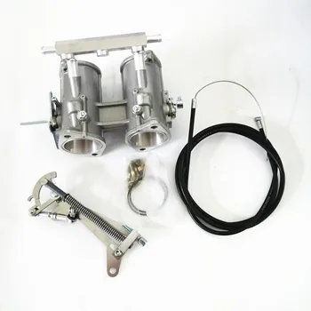 

DCOE 48 Throttle Bodies Body + Throttle linkage Top Mount + Throttle Cable for dellorto Weber Solex EMPI Twin 48mm Carburetor