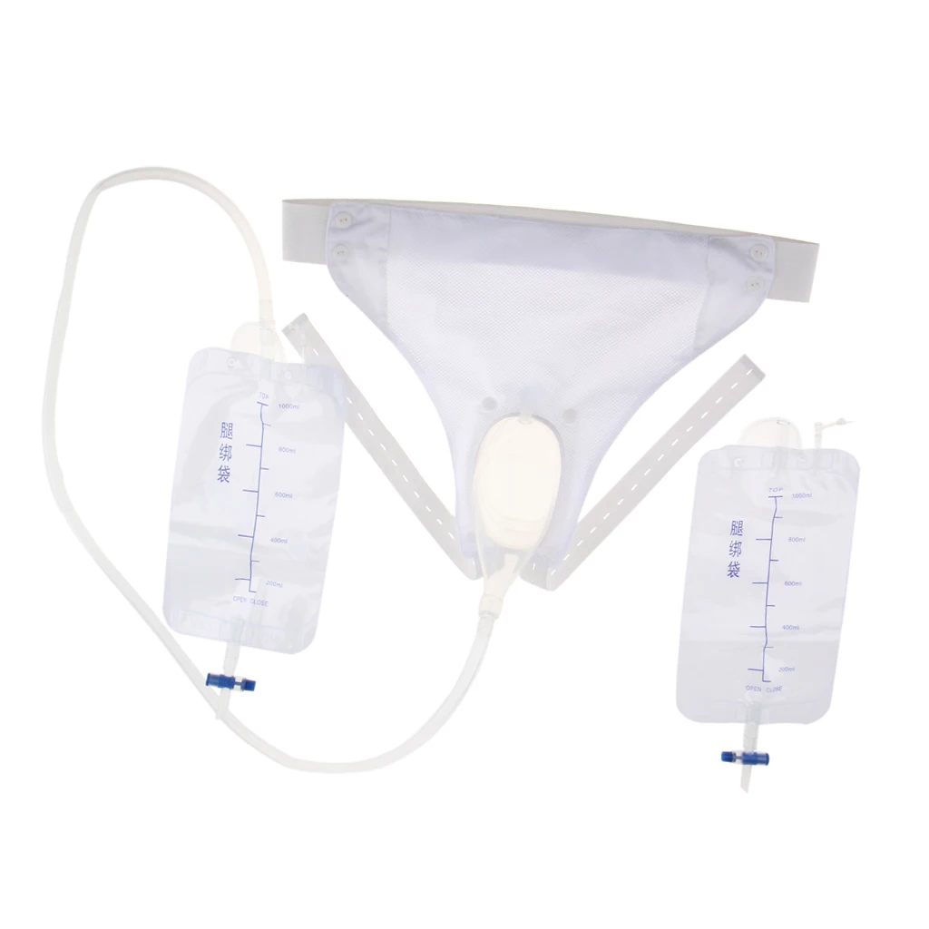 5pcs 1000ml Reusable Male Urinal Leg Bag Incontinence External for Sick Elderly Fractures Paralysis Urinary Frequency