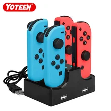 Yoteen Joy-Con зарядное устройство для nintendo Switch usb зарядная док-станция светодиодный индикатор дополнительные usb-порты для мобильного телефона power Bank
