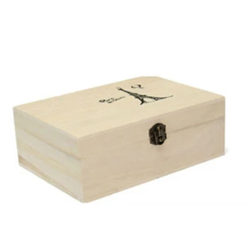 

Rectangle Wooden Box Jewellery Ring Storage Case Sundries Organizer Container
