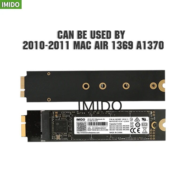 Новый Macbook Air A1369 A1370 для 2010 года 2011 128 ГБ 256 512 ТБ 2 SSD MC503 MC504 MC505 MC506 MC965 MC966 MC968