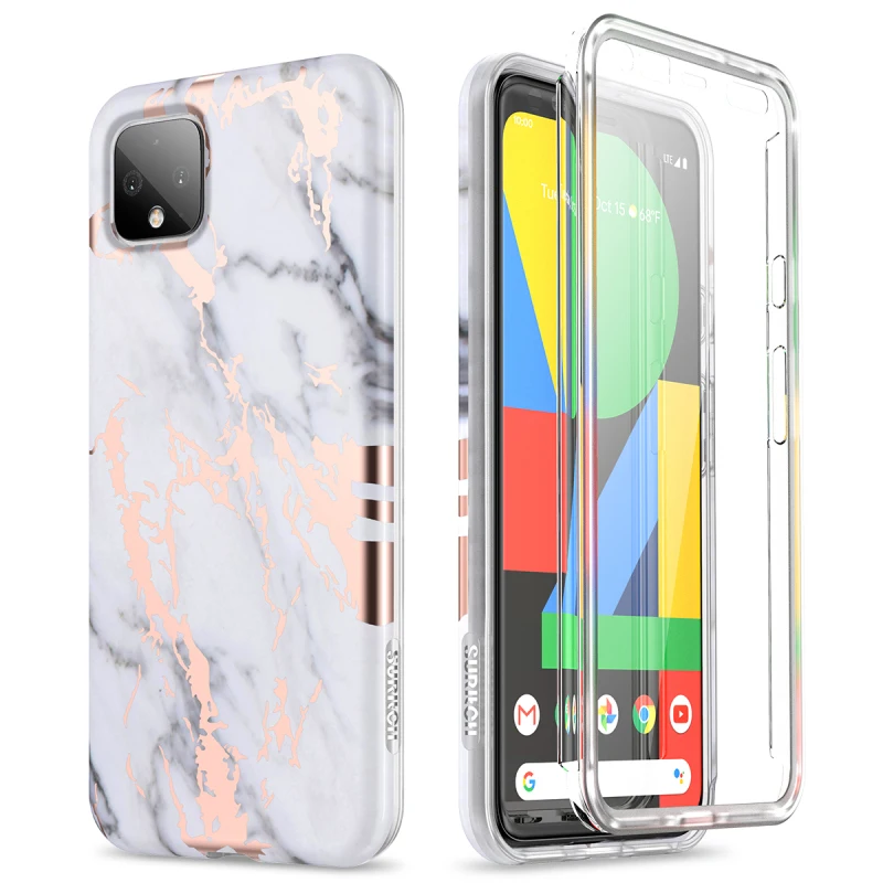 

GrandEver Soft case for Google Pixel 4 XL Case Shock Absorption cover screen protector Support wireless Charging Case capa