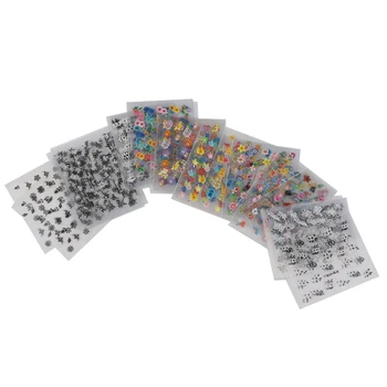 

3D Nail Art Stickers Decal Manicure Tips Decorations Pack of Approx.50 Sheets