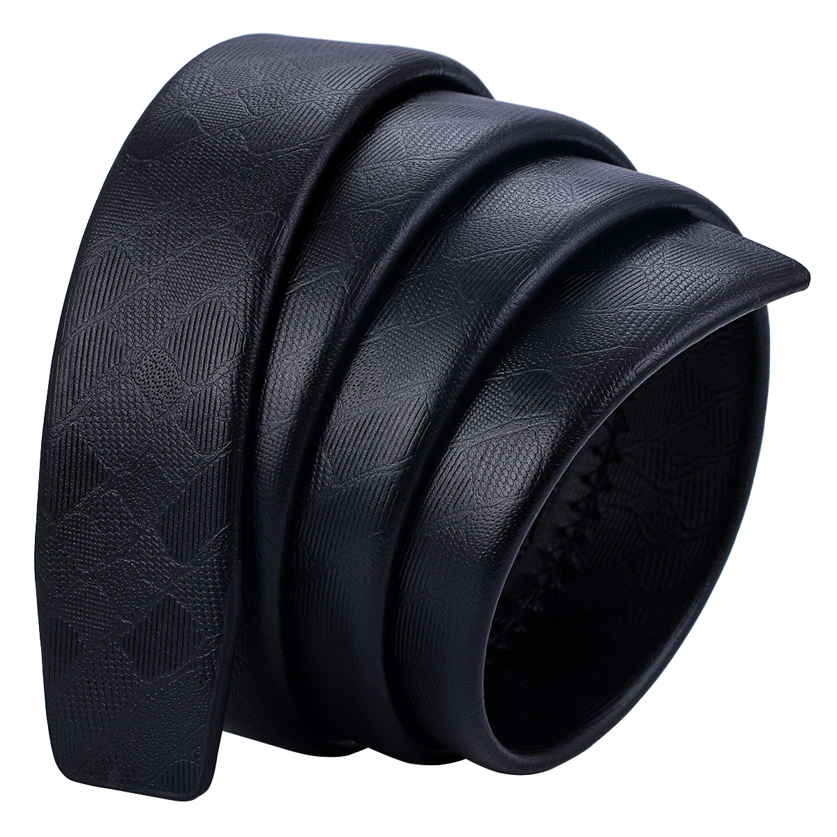 2023 New Leather Belt Casual Men's Toothless Automatic Buckle Leather Belt  Black Buckle Cowhide Belt Men's Pants Belt - Temu