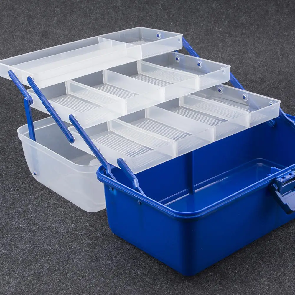 

30*18*14CM 3 Layer Large Fishing Box Plastic Multifunctional Fishing Tackle Box Fishing Tool Case Fishing Accessories