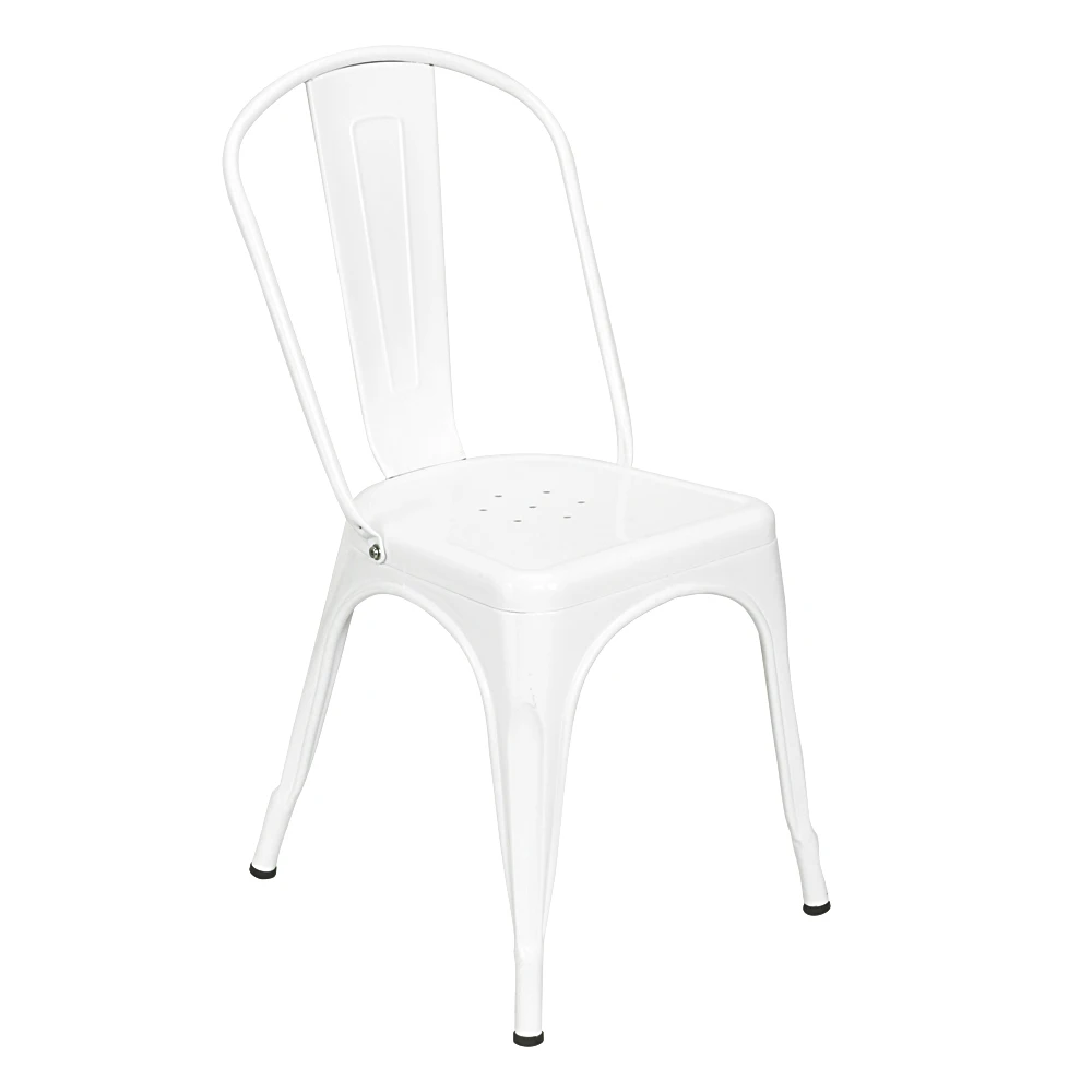 

4 Pcs Industrial Style Iron Sheet Chair Sturdy Durable Backrest Rest Chair For The Living Room Decor