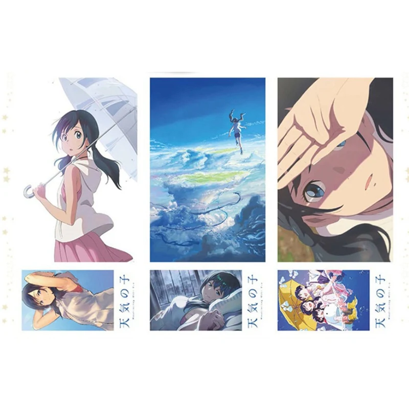 Аниме Tenki No Ko Weathering With You postcard Post Cards sticker Artbook подарок косплей реквизит набор книг подарки для фанатов