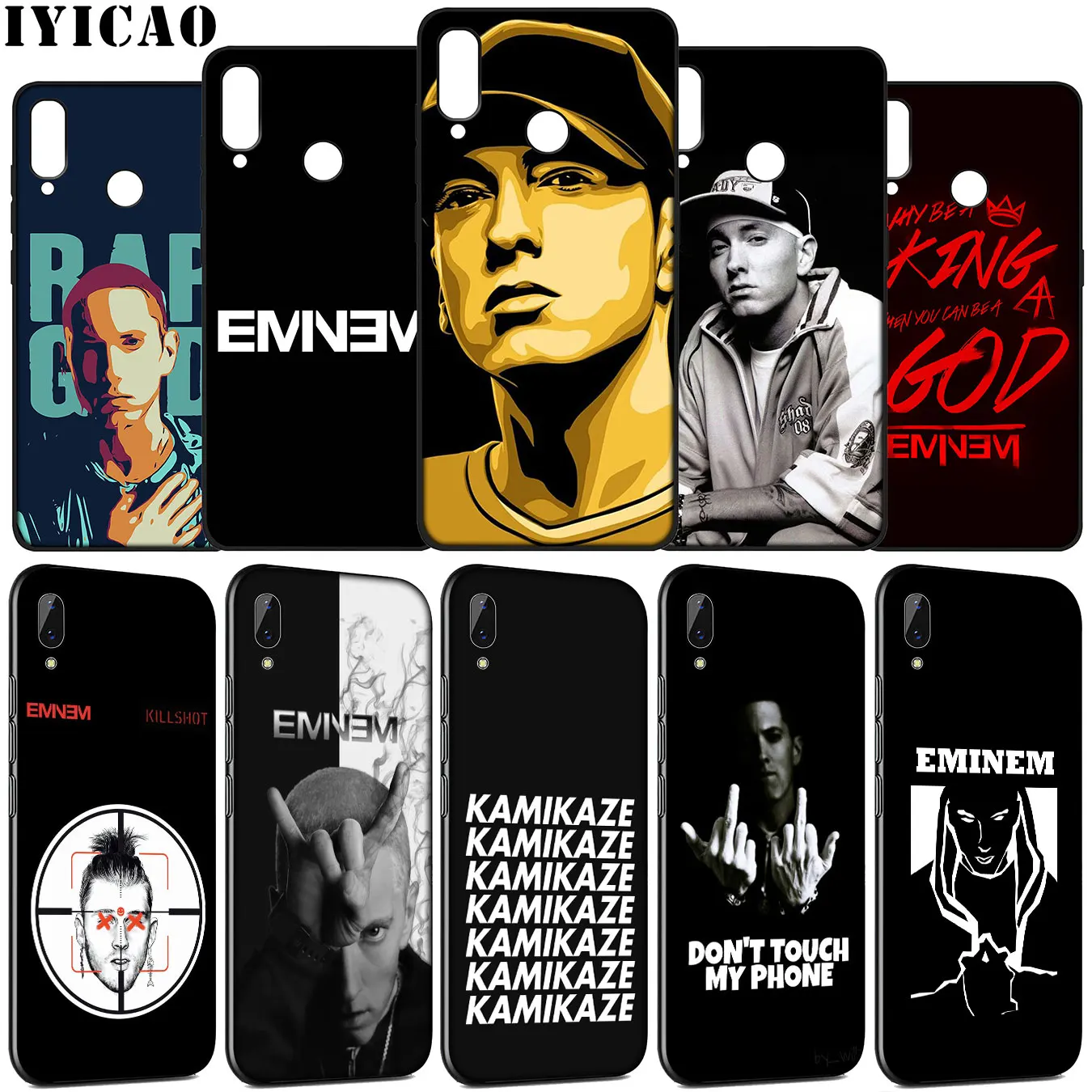

IYICAO Eminem Rap pop Mile singer Soft Case for Huawei Y9 Y7 Y6 Prime 2019 Honor view 20 8C 8X 8 9 9X 10 Lite 7C 7X 7A Pro