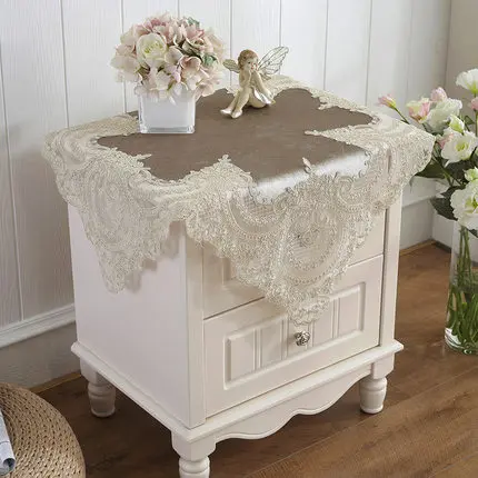  Europe luxury embroidered tablecloth table dining table cover lace table cloth Thick gold velvet re